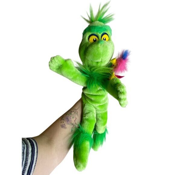 Vintage 1997 Grinch and Whozit‎ Puppet Plush Toy Dr. Seuss By Stellar Gifts - Picture 3 of 6
